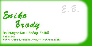 eniko brody business card