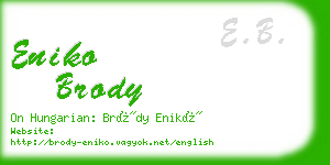 eniko brody business card